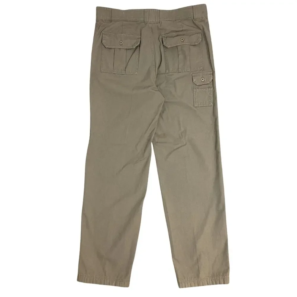 Cabela's Vintage Cargo Pants Men 37X36‎ Khaki Straight Classic Fishing Hunting